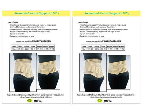 Abdominal Sacral Support and Lumbar Support