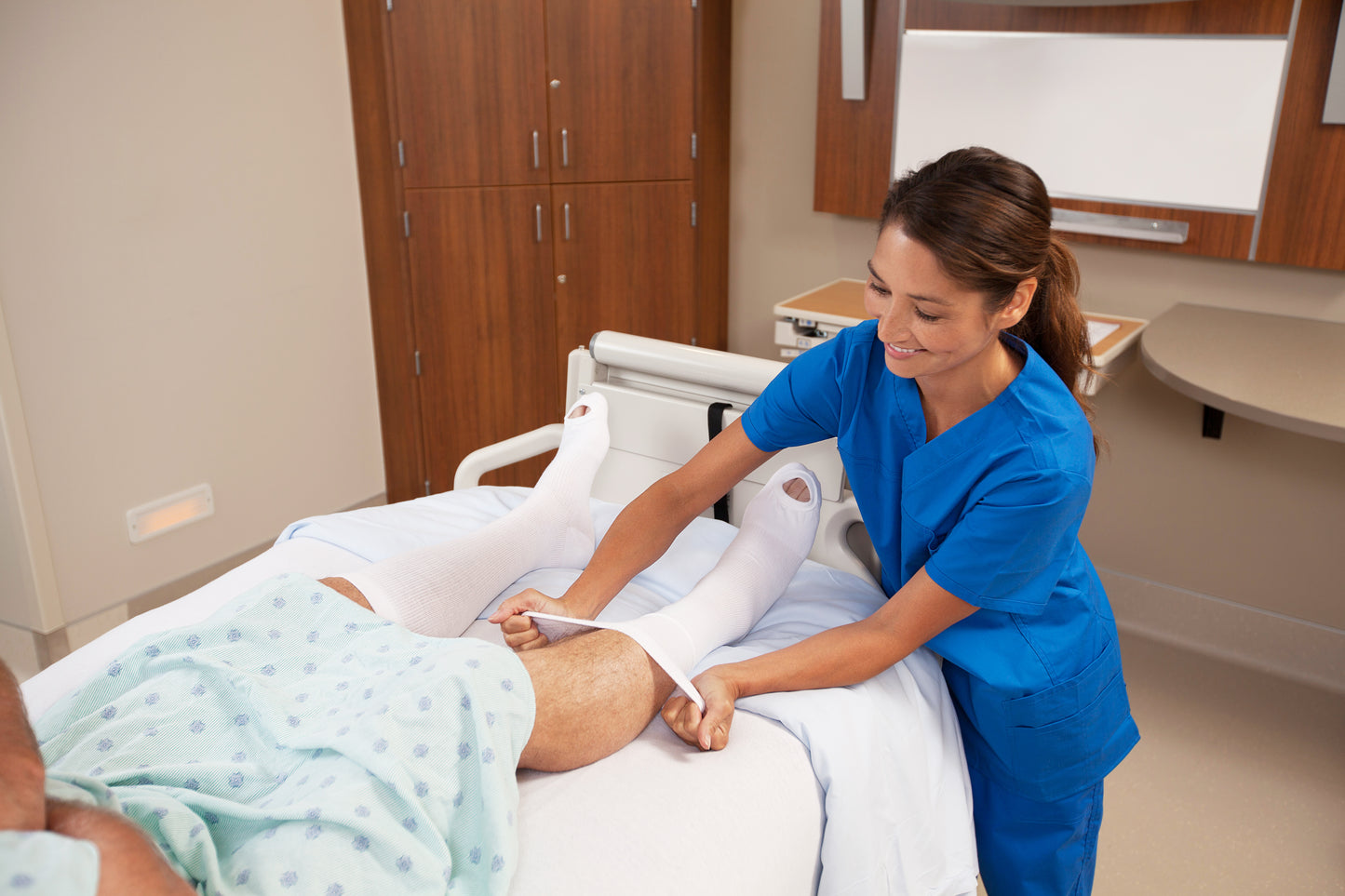 Therafirm Anti Embolism 18 mmHg  Open Toe Knee Highs