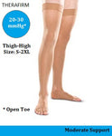 Therafirm 20-30 mmHg Moderate Support Thigh-High Open-Toe