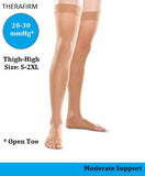 Therafirm 20-30 mmHg Moderate Support Thigh-High Open-Toe